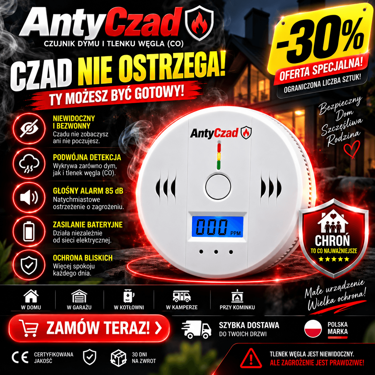 Czujnik Czadu – AntyCzad™